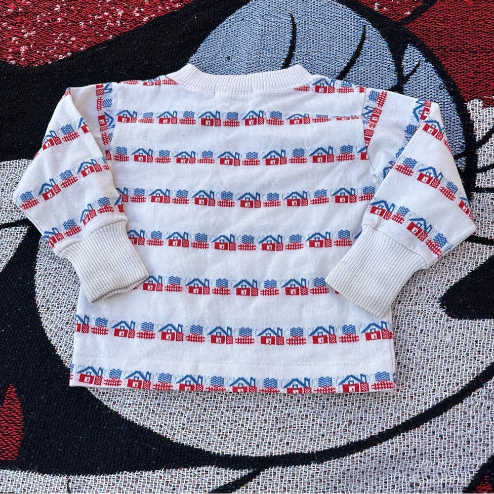 VINTAGE HEALTH TEX FARM BARN LONG SLEEVE TOP SIZE 18 MONTHS - Picture 2 of 3